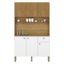 Kit Cozinha Style 6 Portas Freijó Supremo Ripado - Kits Paraná Kit Cozinha Style 6 Portas Freijó Supremo Ripado - Kits Paraná