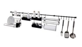 Kit Cozinha suspenso completo com Escorredor De Louça Porta Temperos