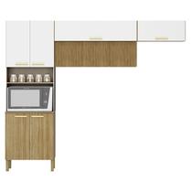 Kit Cozinha Urbane 3 Peças Freijó Supremo Ripado - Kits Paraná Kit Cozinha Urbane 3 Peças Freijó Supremo Ripado - Kits Paraná