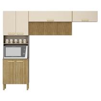Kit Cozinha Urbane 3 Peças Freijó Vanilla Ripado - Kits Paraná