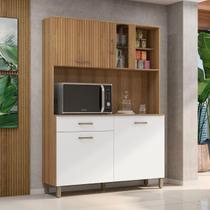 Kit Cozinha Viena Branco Ripado 1200 Kit Cozinha Viena Branco Ripado 1200