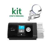 Kit cpap s10 airsense autoset + mascara facial airfit f10 tam.p - resmed