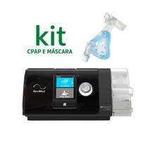 Kit cpap s10 airsense autoset + mascara facial amara gel tam.p - philips respironics