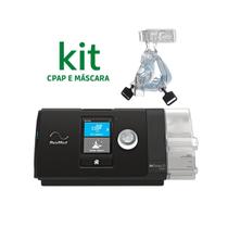 Kit cpap s10 airsense autoset + mascara nasal comfort gel blue p - philips respironics - RESMED