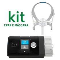 Kit cpap s10 basico c/umidif + máscara nasal airfit n20 g 63502 - resmed