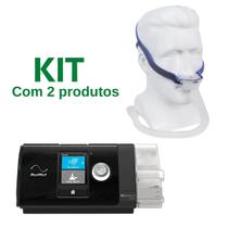 Kit cpap s10 elite com umidificador + máscara nasal airfit p10 pillow p/m/g - resmed