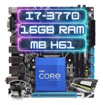 Kit Cpu Intel Core I7 3770 Placa H61 16gb Ddr3 1600Mhz