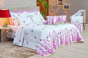 Kit Craft Edredom Casal Padrão 5 Peças 200 Fios Estampa Borboleta - 100% Algodão Kit Craft Edredom Casal Padrão 5 Peças 200 Fios Estampa Borboleta - 100% Algodão