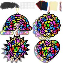 Kit Craft Kit Lonfliness Summer Suncatchers para crianças de 4 a 10 anos Kit Craft Kit Lonfliness Summer Suncatchers para crianças de 4 a 10 anos