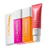 Kit Creamy Skincare Vitamina C Mandélico Hidratante Calming Cream Protetor Facial FPS60 (4 produtos)