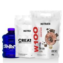 Kit Creatin Up 100% Pura 300G + Whey W100 900G Nutrata