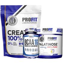 Kit Creatina 100% Pura 250g + Bcaa 1G 60 Tablets + Palatinose 300g - Profit Kit Creatina 100% Pura 250g + Bcaa 1G 60 Tablets + Palatinose 300g - Profit