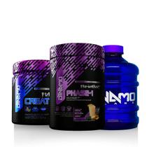 Kit Creatina 100% Pura 300G + Phase-1 400G + Galão Dynamo