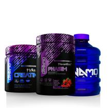 Kit Creatina 100% Pura 300g + Pré-Treino Phase-1 450g + Galão 1Lt Dynamo Labz Kit Creatina 100% Pura 300g + Pré-Treino Phase-1 450g + Galão 1Lt Dynamo Labz
