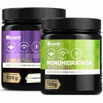 Kit Creatina 100g Monohidratada + Creatina 100g Creapure Growth - Growth Supplements