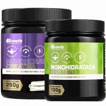 Kit Creatina 100g Monohidratada + Creatina 250g Creapure Growth - Growth Supplements