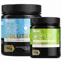 Kit Creatina 100g Monohidratada + Glutamina Pura 250g Growth