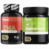 Kit Creatina 100g Monohidratada + Zma 120 Caps Growth - Growth Supplements