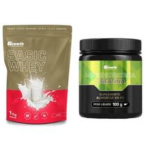 Kit Creatina 250g Basic Whey 1kg GR0WTH