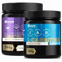 Kit Creatina 250g Creapure + L-Carnitina em Pó 200g Growth - Growth Supplements