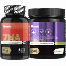 Kit Creatina 250g Creapure + Zma 120 Caps Growth Supplements