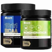 Kit Creatina 250g Monohidratada + Bcaa 10:1:1 200g em Pó Growth