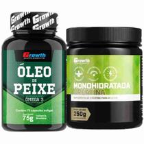 Kit Creatina 250g Monohidratada + Omega 3 75 Caps Growth - Growth Supplements