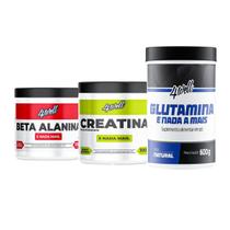 Kit Creatina 300g + Beta Alanina 300g + Glutamina 600g