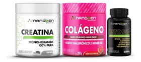 Kit Creatina 300g Colágeno 200g Testo 950 60 Cápsulas Na
