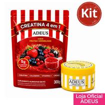 Kit Creatina ADEUS 4 em 1 300g Creme Corporal e Facial de Banana 100g Kit Creatina ADEUS 4 em 1 300g Creme Corporal e Facial de Banana 100g