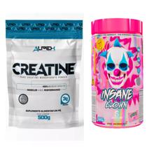 Kit Creatina Alpex 100% 500g + Insane Clown 350g Demons Lab