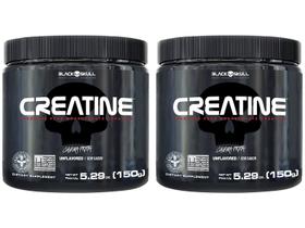 Kit Creatina Black Skull em Pó 150g sem Sabor