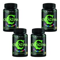 Kit Creatina Creagummy IdnLabs Sabor Uva Verde Com 4 Potes De 60 Gomas Cada