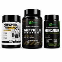 Kit Creatina dos pulgas 300g Whey Protein 180 Cápsulas Arginina 120 Cápsulas Kit Creatina dos pulgas 300g Whey Protein 180 Cápsulas Arginina 120 Cápsulas