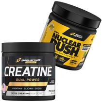 Kit Creatina Dual Power 150g + Pré Treino Nuclear Rush Bodyaction