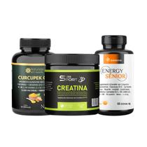 Kit Creatina em pó + Curcupek + Energy Senior Kit Creatina em pó + Curcupek + Energy Senior