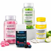 Kit Creatina Gummy Melatonina e Magnésio Abihto Suplementos Kit Creatina Gummy Melatonina e Magnésio Abihto Suplementos
