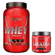 Kit Creatina Hardcore 300g Hipercalórico Nutriwhey Super Mass Gainer 900g Integralmédica Pote