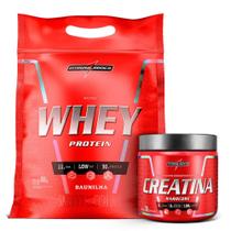 Kit Creatina Hardcore 300g Hipercalórico Nutriwhey Super Mass Gainer 900g Integralmédica Pouch