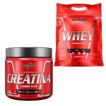 Kit Creatina Hardcore 300g + Nutri Whey Baunilha 900g - Integral Médica