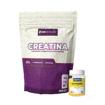 Kit Creatina Micronizada 1Kg + Cafeína 200mg 120 Cápsulas NEWNUTRITION