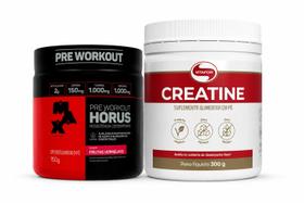kit Creatina monohidrata Vitafor 300g e Pré Treino Horus 150g Max Titanium kit Creatina monohidrata Vitafor 300g e Pré Treino Horus 150g Max Titanium