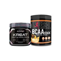 Kit Creatina Monohidratada 300g Xpro + BCAA Stack 250g - Universal