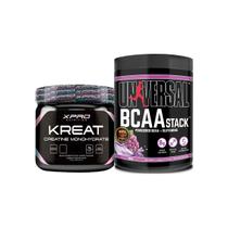 Kit Creatina Monohidratada 300g Xpro + BCAA Stack 250g - Universal