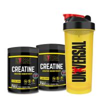 Kit Creatina Monohidratada 400g + Coqueteleira 600ml - Universal