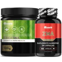 Kit Creatina Pura 100g Monohidratada + Zma 120 Caps Growth Kit Creatina Pura 100g Monohidratada + Zma 120 Caps Growth
