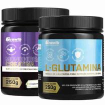 Kit Creatina Pura 250g Creapure + Glutamina 250g Growth - Growth Supplements