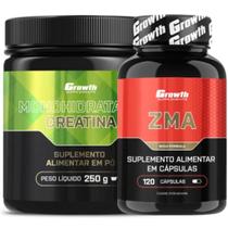 Kit Creatina Pura 250g Monohidratada + Zma 120 Caps Growth Kit Creatina Pura 250g Monohidratada + Zma 120 Caps Growth