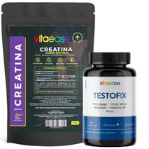 Kit Creatina Pura Monohidratada 150g + Testofix 60 Cápsulas