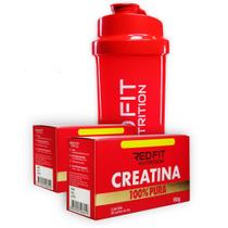 Kit Creatina Sachê 90g Shaker Roxa 600ml - 100% Pura Importada - Red Fit Nutrition
